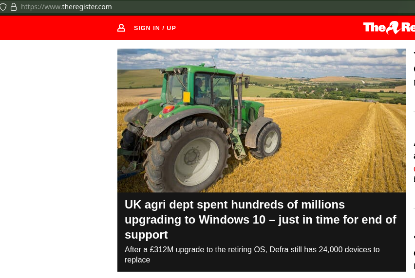 UK agri dept spent hundreds of millions upgrading to Windows 10 – just in time for end of support