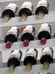 Wine Stored on a Rack