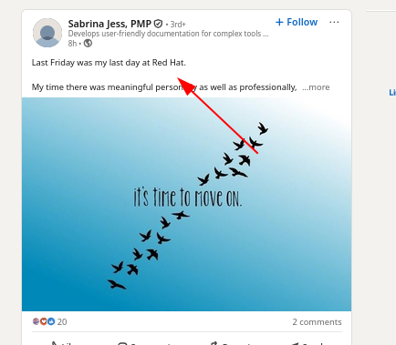 Last Friday was my last day at Red Hat