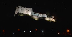 Illuminated medieval castle Lupca Slovakia