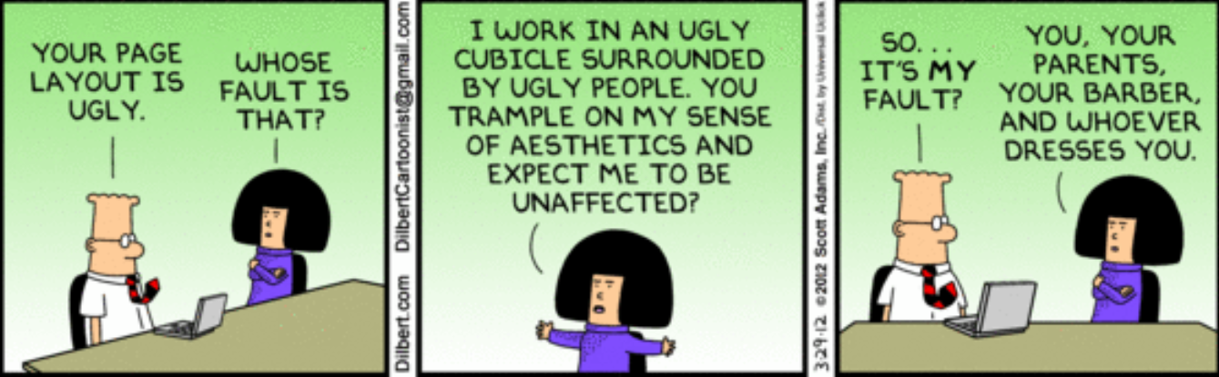 Ugly slides in Dilbert
