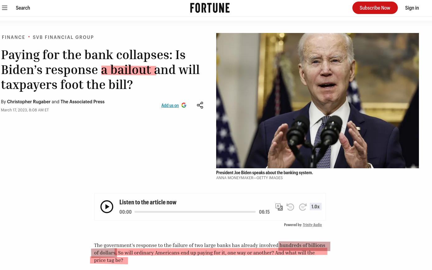 Paying for the bank collapses: Is Biden’s response a bailout and will taxpayers foot the bill?
