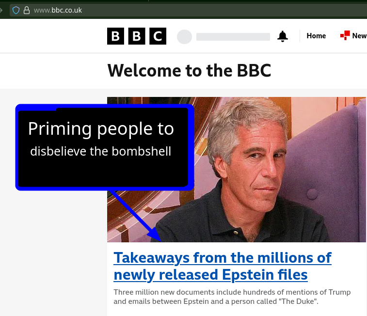 Priming people to disbelieve the bombshell: Takeaways from the millions of newly released Epstein files