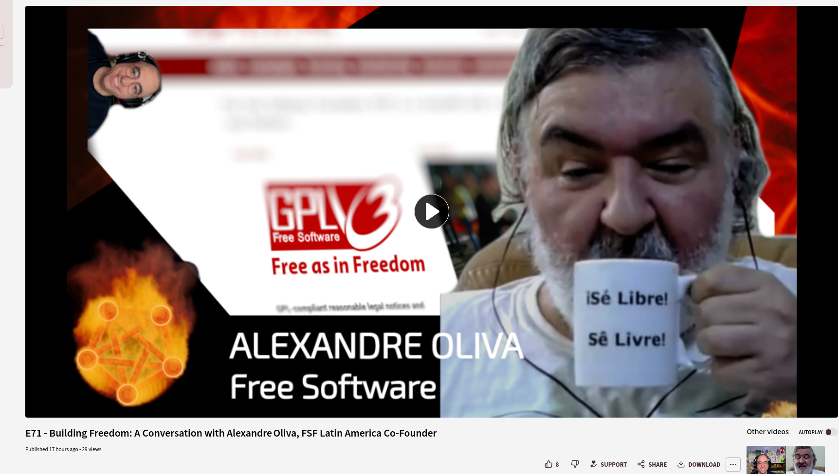 E71 - Building Freedom: A Conversation with Alexandre Oliva, FSF Latin America Co‑Founder