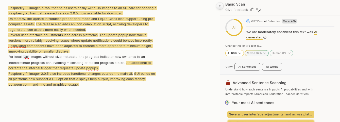 Raspberry Pi Imager, a tool that helps users easily write OS images to an SD card for booting a Raspberry Pi, has just released version 2.0.5, now available for download.