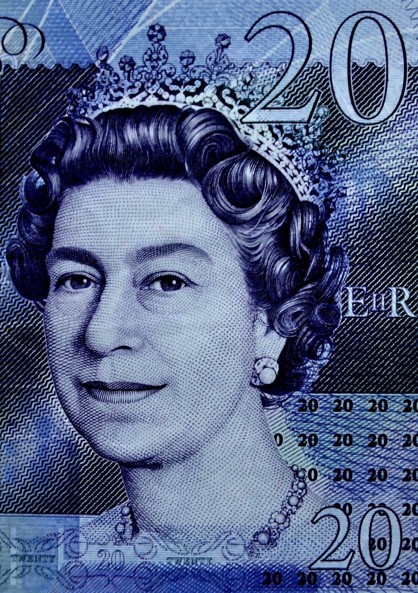 Queen Head On A 20 Pound Note