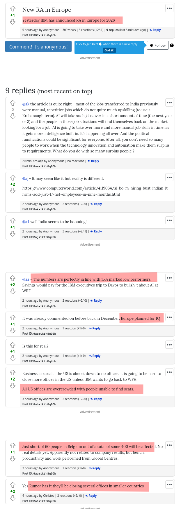 Yesterday IBM has announced RA in Europe for 2026