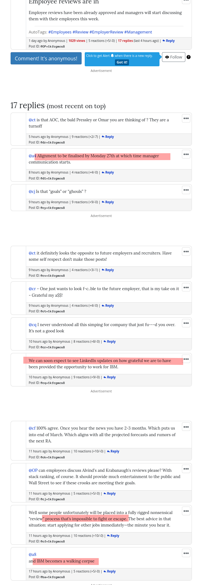Alignment to be finalised by Monday 27th at which time manager communication starts.