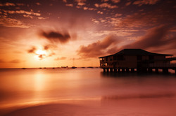 Orange sunset at Grand Barbados Beach using Big Stopper filter