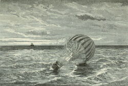 Green falls into the sea.