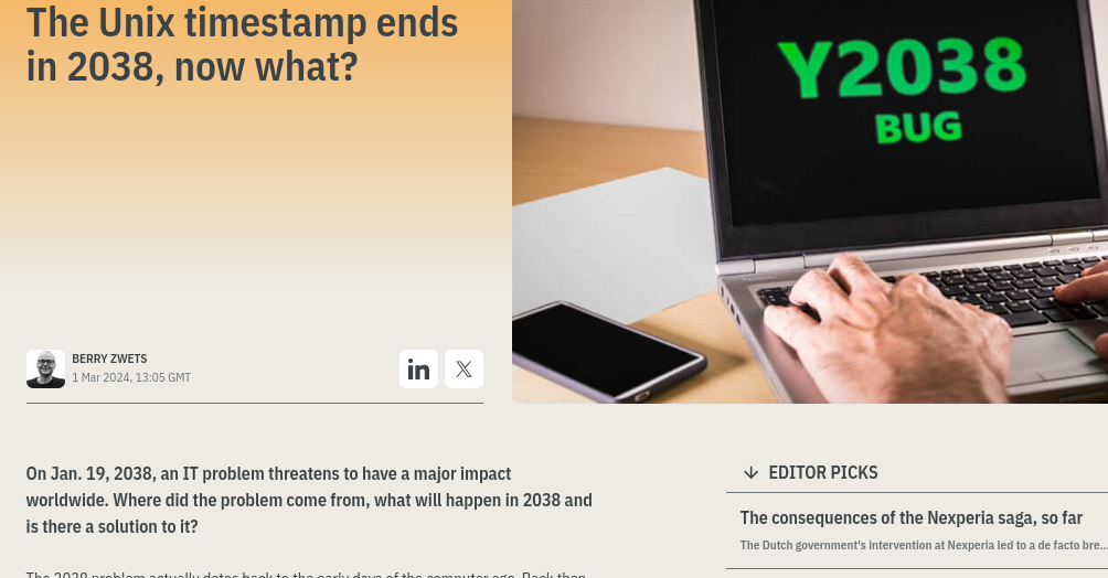 The Unix timestamp ends in 2038, now what?
