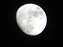 Winter moon in the Midwest in January.