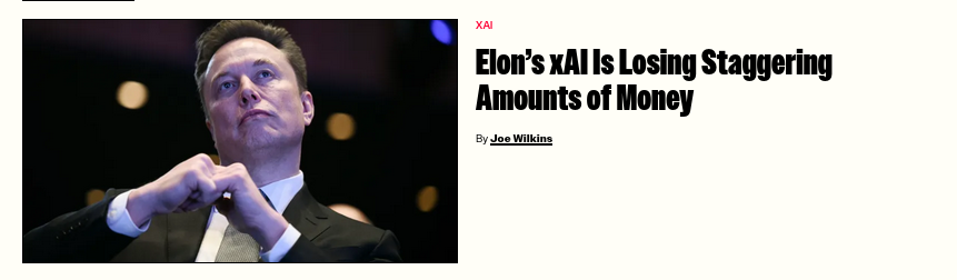 Elon’s xAI Is Losing Staggering Amounts of Money