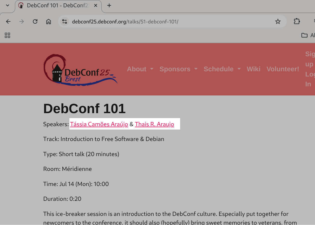 Tássia Camões Araújo, Thaís Rebouças de Araujo, Debian, DebConf24