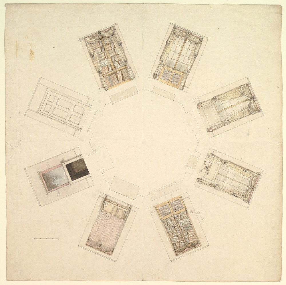 Octagonal Room With Sectional Views