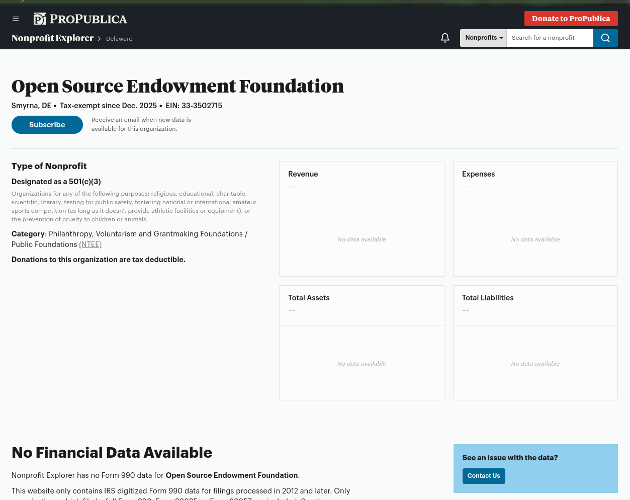 Open Source Endowment Foundation