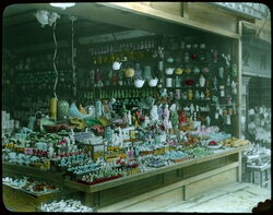 Open air ceramic shop.