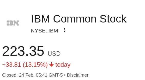 IBM Common Stock