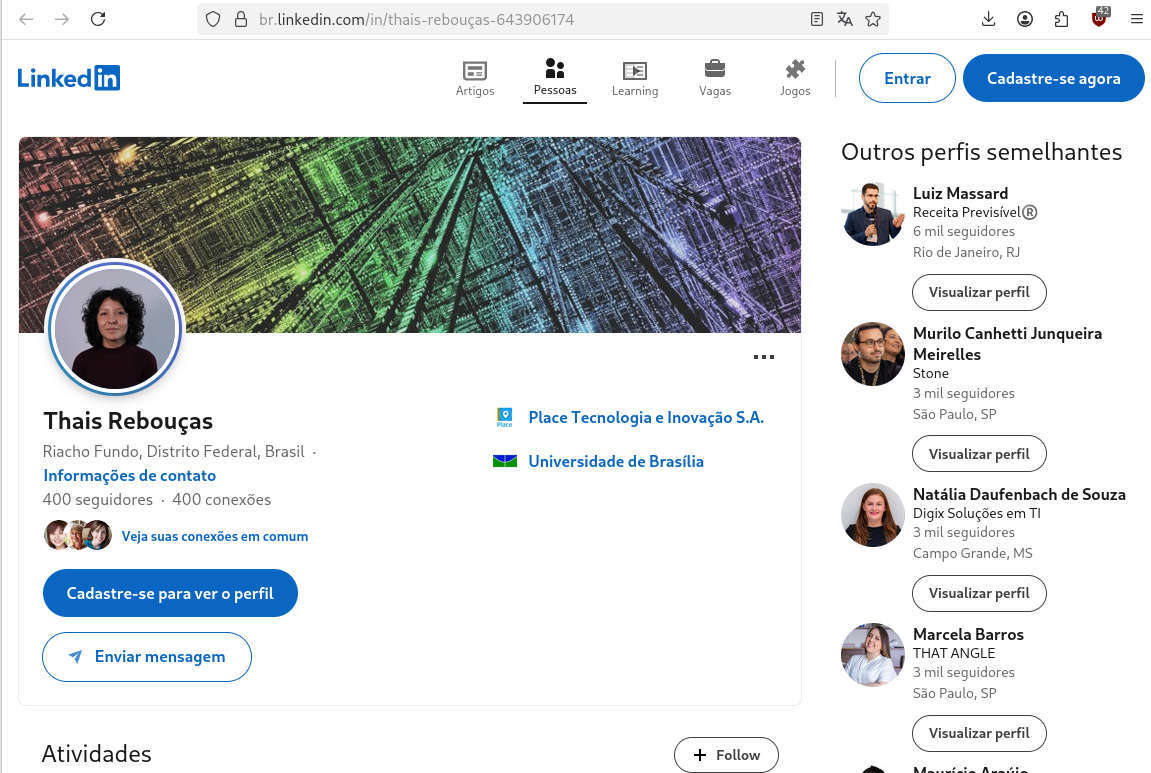 Thaís Rebouças de Araujo, LinkedIn, Debian