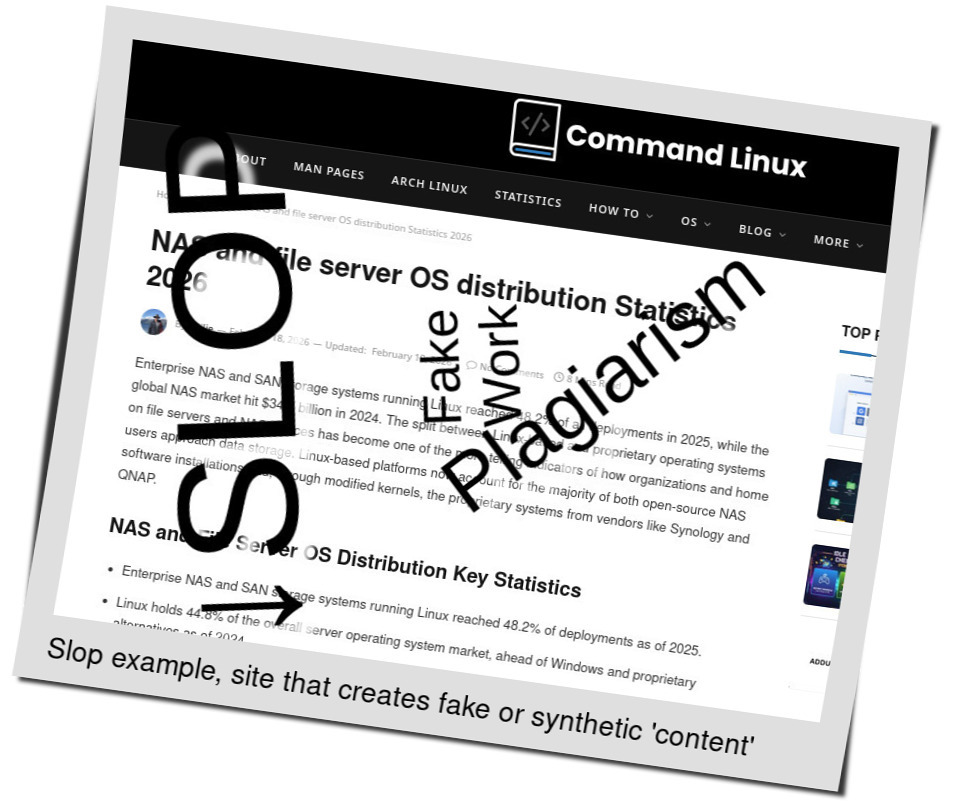 Slop or fake: NAS and file server OS distribution Statistics 2026
