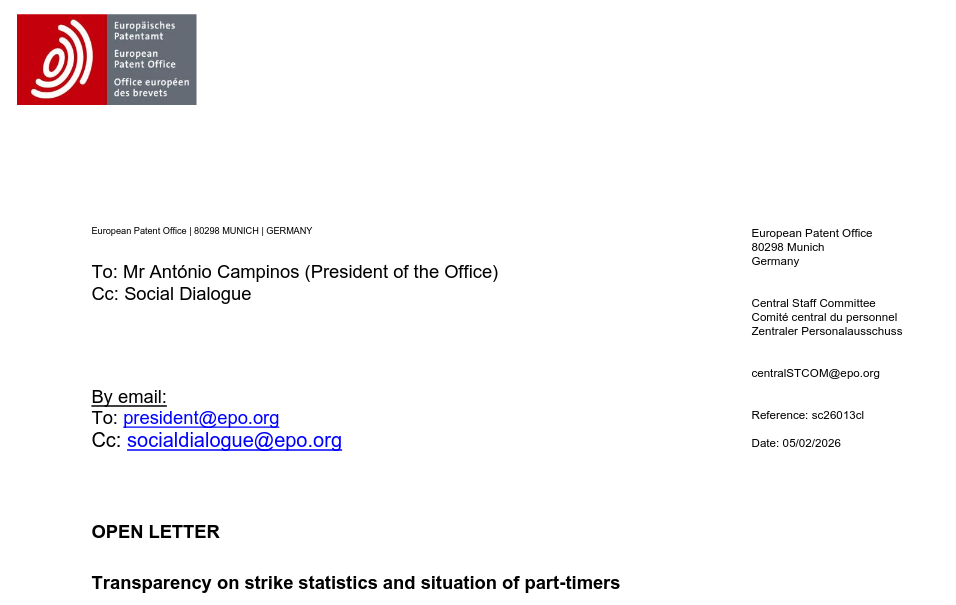 Transparency on strike statistics and situation of part-timers