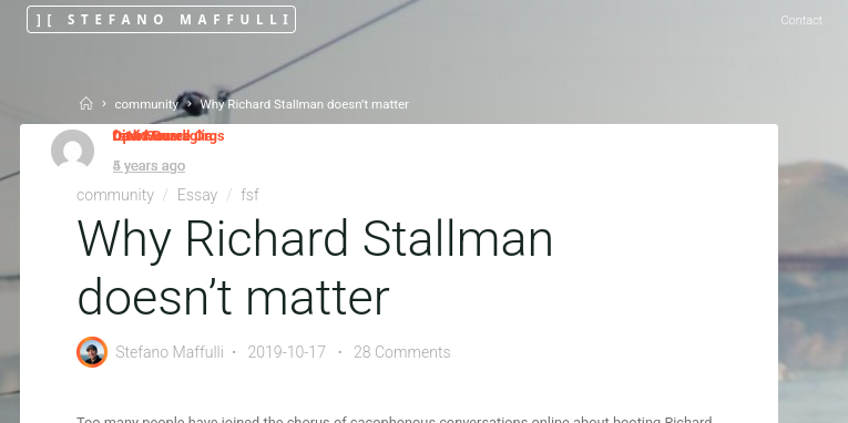 Why Richard Stallman doesn’t matter