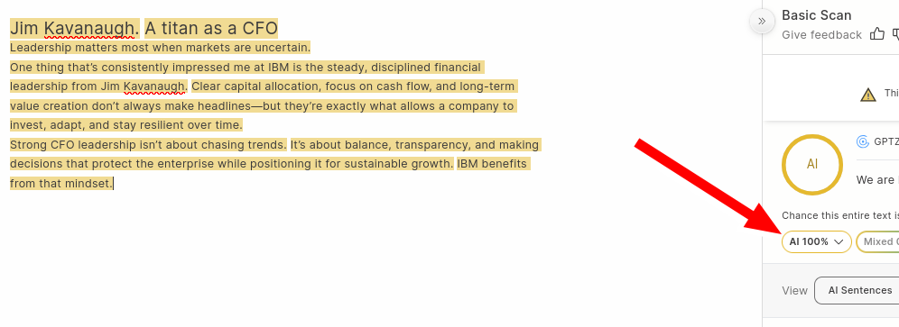 Jim Kavanaugh. A titan as a CFO