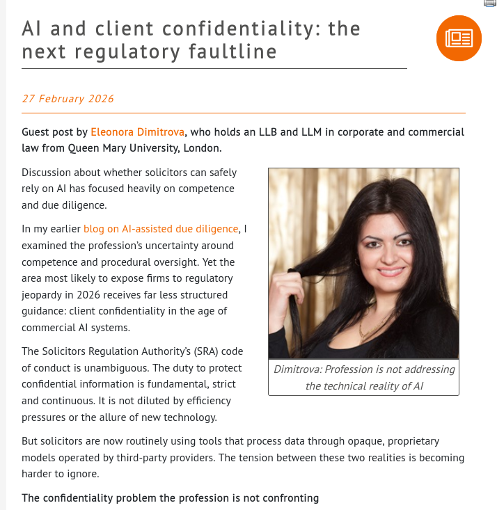  AI and client confidentiality: the next regulatory faultline