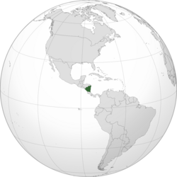 Location of Nicaragua