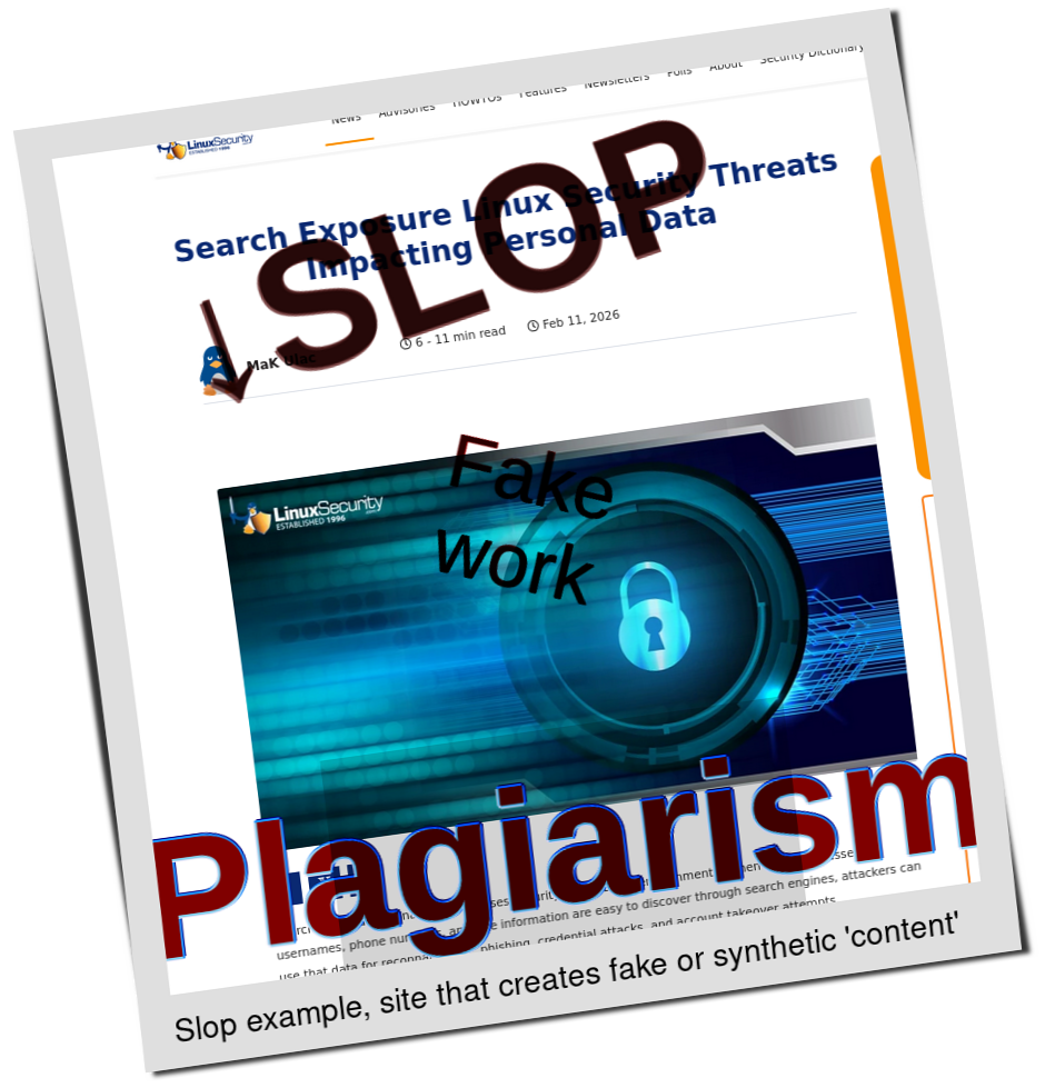 Slop or fake: Search Exposure Linux Security Threats Impacting Personal Data