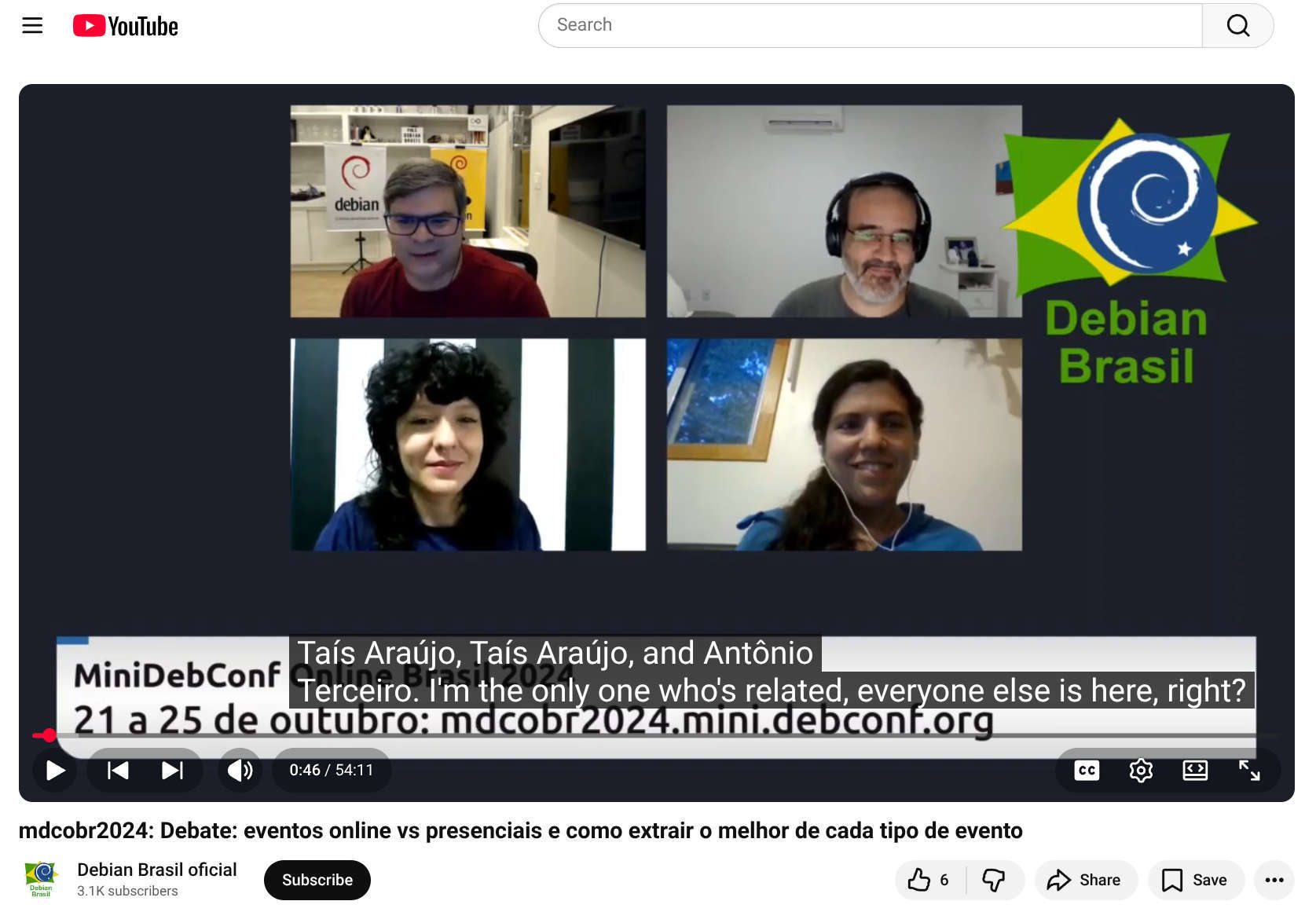 Paulo Henrique de Lima Santana, Antonio Terceiro, Thaís Rebouças de Araujo, Tássia Camões Araújo, Debian, DebConf, Brazil