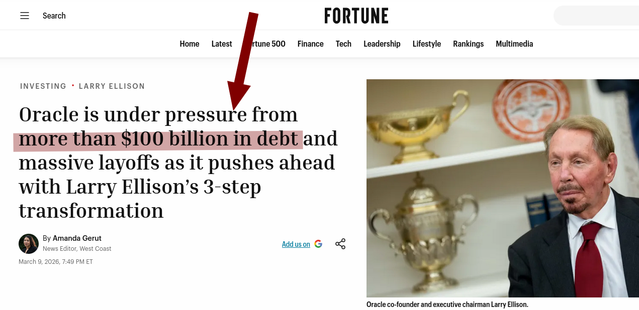Oracle is under pressure from more than $100 billion in debt and massive layoffs as it pushes ahead with Larry Ellison’s 3-step transformation 