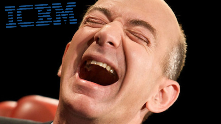 Jeff Bezos laughing hysterically