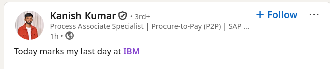 Today marks my last day at IBM