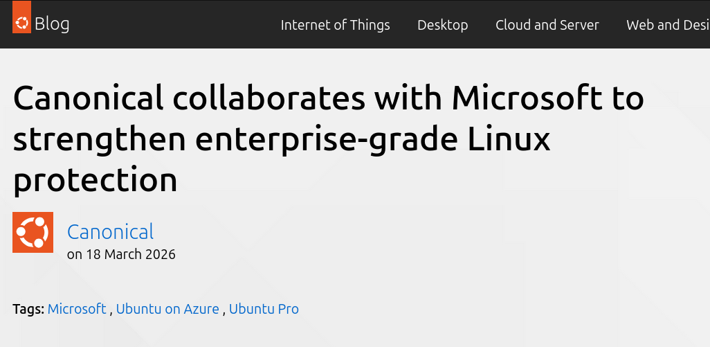 Canonical collaborates with Microsoft to strengthen enterprise-grade Linux protection