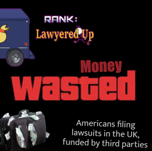 Money: Americans filing lawsuits in the UK, funded by third parties