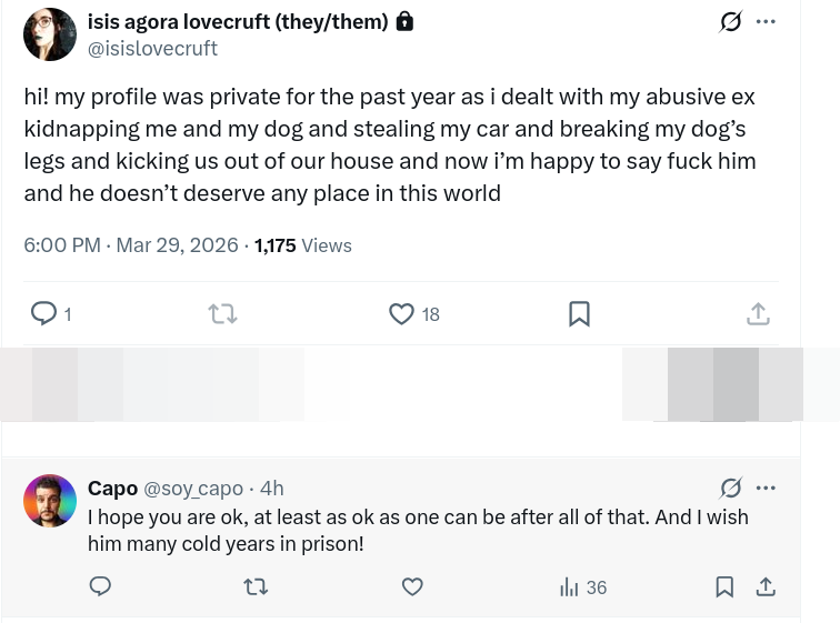 I hope you are ok, at least as ok as one can be after all of that. And I wish him many cold years in prison!