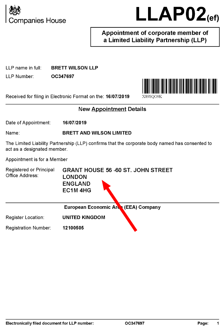 BRETT AND WILSON LIMITED