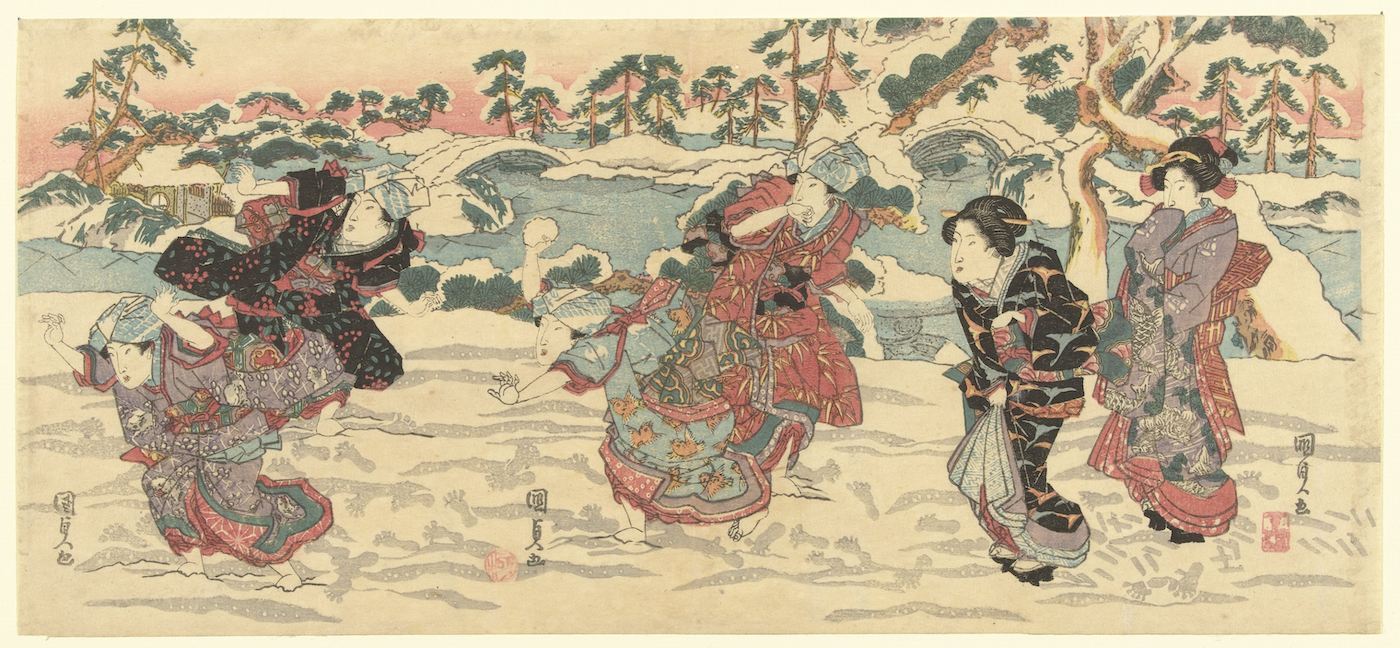 Color woodblock print by Utagawa Kunisada (I), ca. 1825