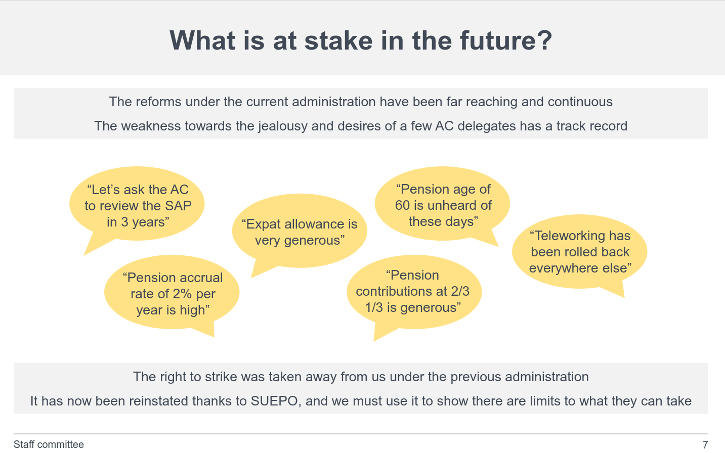 What is at stake in the future?