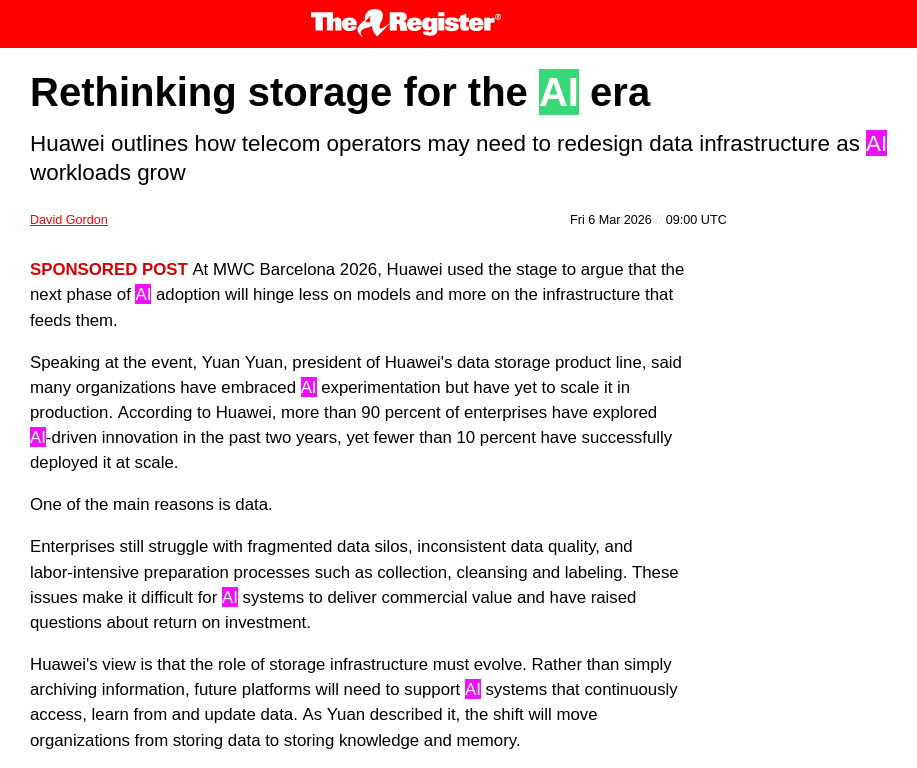 Rethinking storage for the AI era
