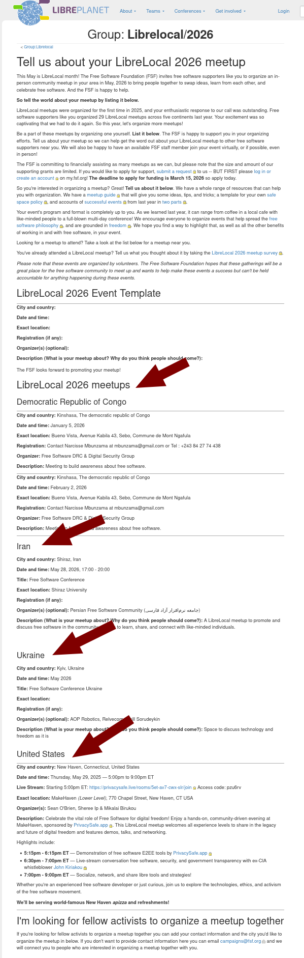  Tell us about your LibreLocal 2026 meetup 