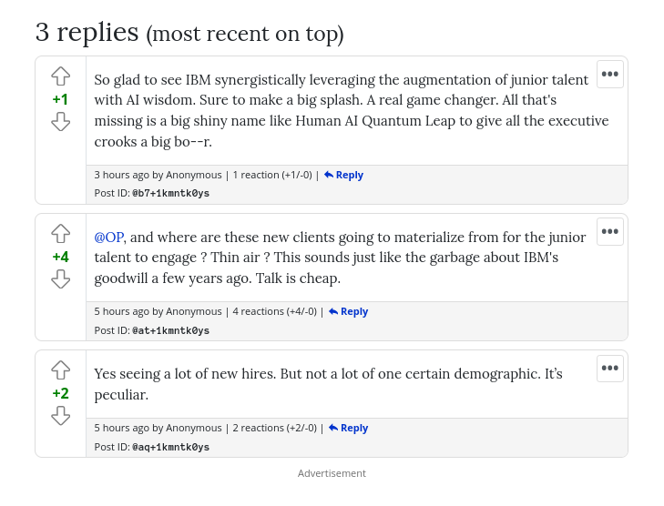 Yes seeing a lot of new hires. But not a lot of one certain demographic. It’s peculiar.