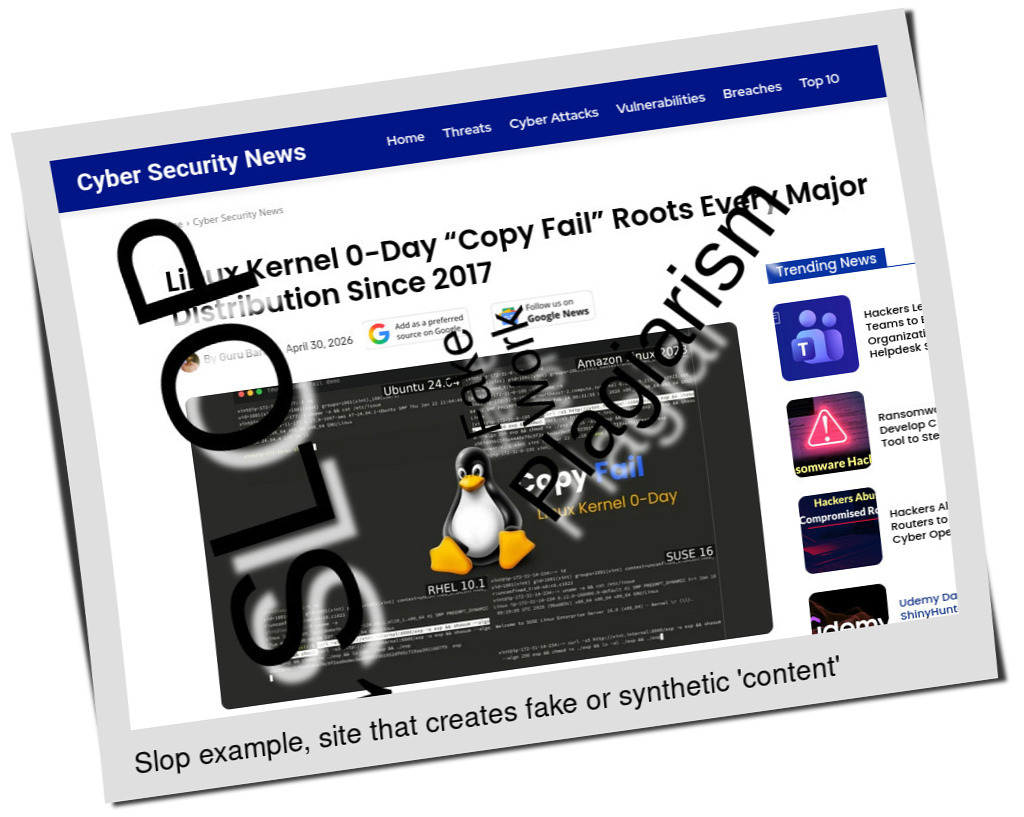 Slop or fake: Linux Kernel 0-Day “Copy Fail” Roots Every Major Distribution Since 2017