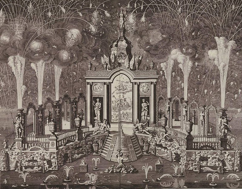 Fireworks at The Hague, June 14, 1713 on the Occasion of the Peace of Utrecht