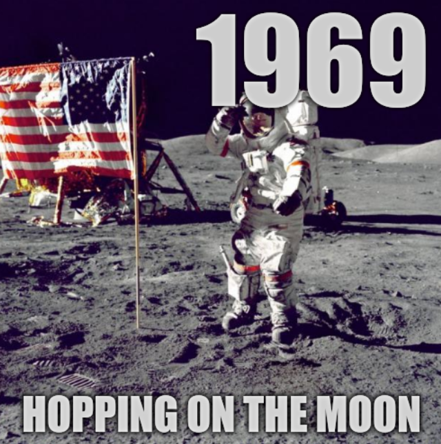 1969: Hopping on the moon (Neil Armstrong)