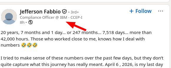20 years, 7 months and 1 day… or 247 months… 7,518 days… more than 42,000 hours. Those who worked close to me, knows how I deal with numbers