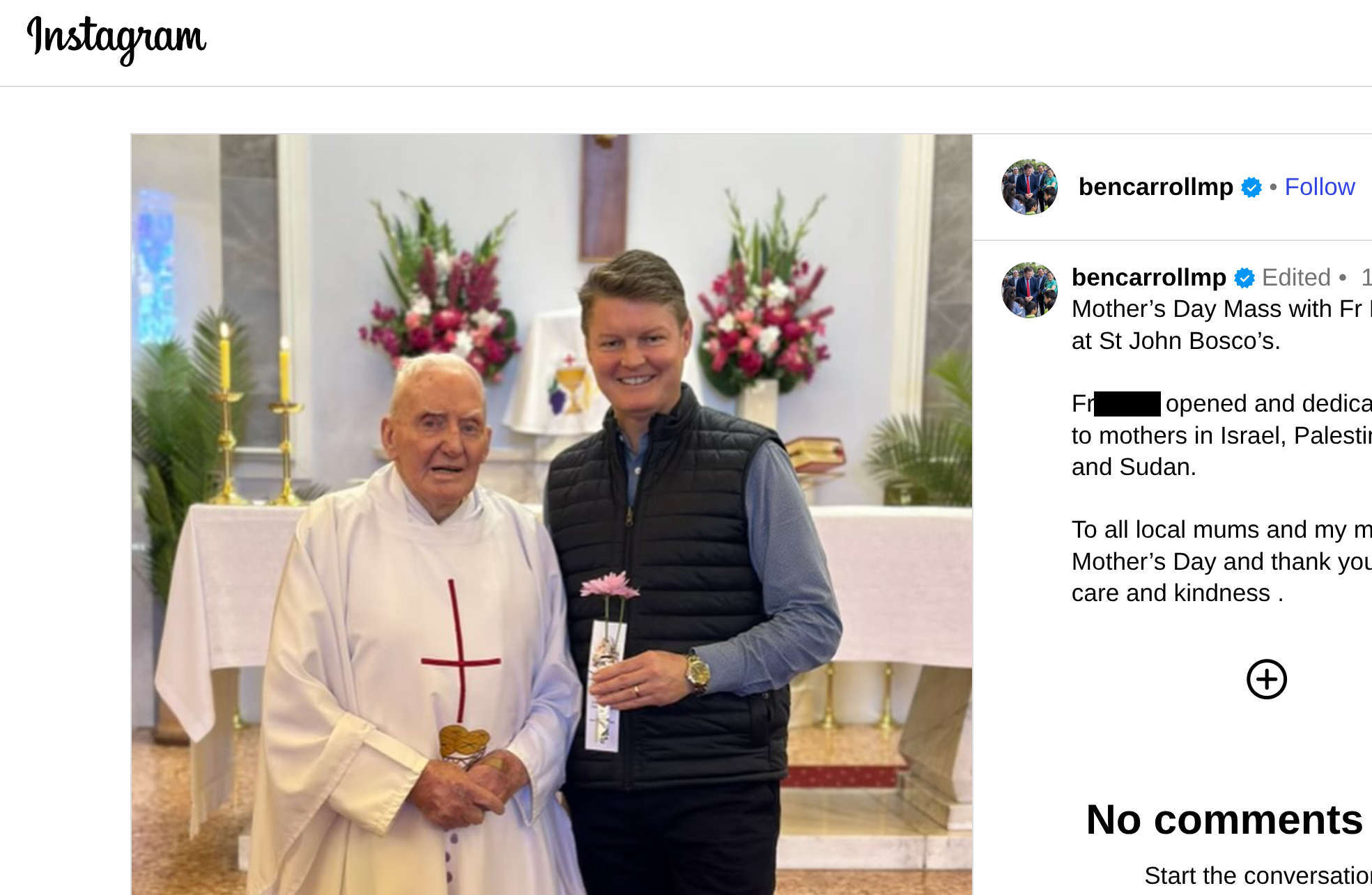 Ben Carroll, Mother's Day, Father X