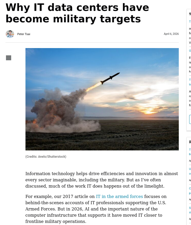 Why IT data centers have become military targets