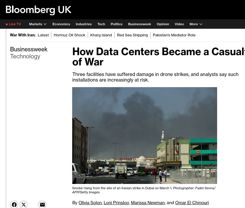 How Data Centers Became a Casualty of War